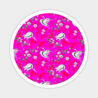 White Flamingos Magnet